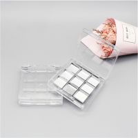 9 Grid Transparent Eyeshadow Palette Empty Container Clear Plastic Portable Lipstick Dispenser Box Tray Makeup Eye Shadow Box