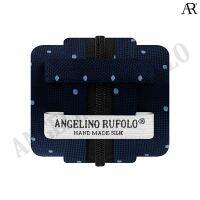 ANGELINO RUFOLO Zipper Tie7.5CM.(NZMS-จุด080) เนคไทสำเร็จรูป ผ้าไหมทออิตาลี่คุณภาพเยี่ยม ดีไซน์ Spot สีกรมท่า/สีเทา บริการเก็บเงินปลายทาง