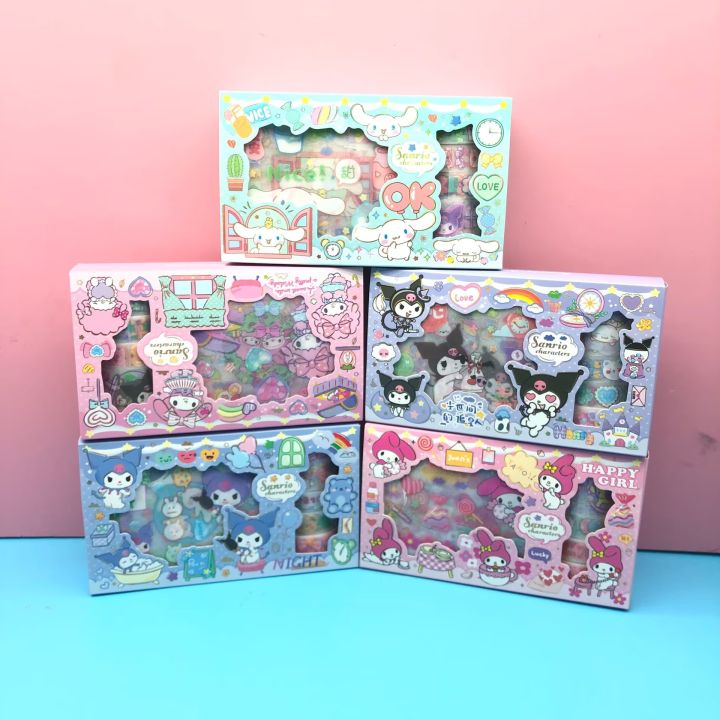 สติกเกอร์การ์ตูนsanrio-เทปวาชิ-สติกเกอร์-6-ชิ้น-เทปวาชิ-4-ม้วน-พร้อมส่ง-ส่งจากไทย