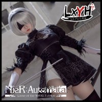 [LXYH- COSER KING] Game Nier: Automata YoRHa No.2 Type B Cosplay Costume Women Dress Lolita Wig Shoes เครื่องแต่งกายคอสเพลย์ การ์ตูนอะนิเมะ ชุดแฟนซี