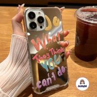 ANBV MALL เคสโทรศัพท์มือถือ TPU นิ่ม กันกระแทก กันรอยขีดข่วน พิมพ์ลายตัวอักษร หลากสี สไตล์เกาหลี สําหรับ IPhone 11 12 13 14 Pro Max X 7 8plus