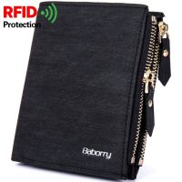 Rfid Theft Protec Wallet กระเป๋าสตางค์ซิปบุรุษ กระเป๋าสตางค์ผู้ชายแบรนด์เนม กระเป๋าสตางค์ผู้ชายยอดนิยม