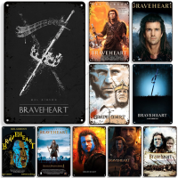 Braveheart ภาพยนตร์แผ่นโลหะแผ่นตกแต่ง Cafe Home Man Cave Wall Decor Poster