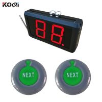 Ticket Counter Dispenser Take a Number System 2-digit Display Next Control Button Bell Wireless Number Waiting System