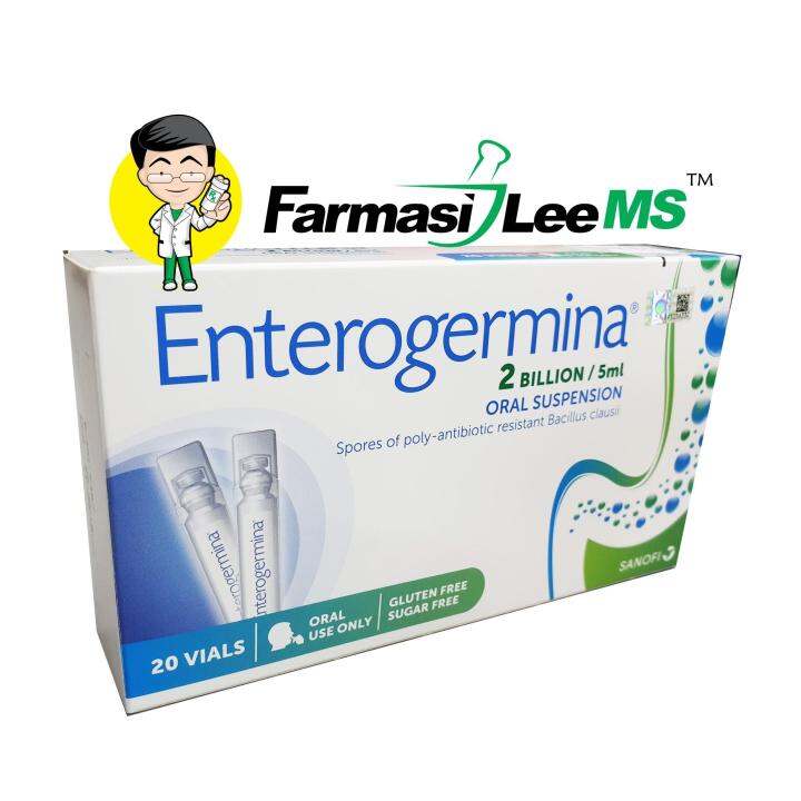 Enterogermina 2 billion/5ml Oral Suspension 20 vials (Exp 08/2024) Lazada