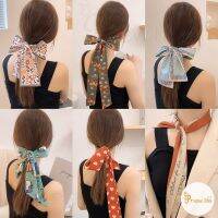 [A innovation]✎ผ้าพันคอหางม้าผ้าไหมเชือกรัดผมหวานสไตล์เกาหลี19สีเนคไท BH3074B-3ที่คาดผมรูปโบว์ที่สง่างาม