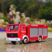 WELLY 1:43 Benz Unimog รถดับเพลิงรถบรรทุกล้อแม็กรถยนต์รุ่น D Iecasts โลหะรถของเล่นรุ่นจำลองสูงเด็ก Gifts888