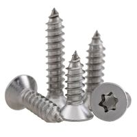 5/10/50pc M2 M2.3 M2.6 M3 M3.5 M4 M5 M6 304 Stainless Steel Six Lobe Torx Flat Countersunk Head Security Self-tapping Wood Screw