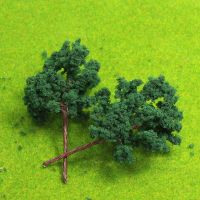 New Product D7040 40Pcs HO Scale 7Cm Deep Green Model Trees Iron Wire Trunk Railroad Diorama Mini Scenery