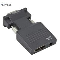 LFYE5L พร้อมเสียง ตัวแปลง VGA เป็น HDMI คอมพิวเตอร์ไปยังทีวี สายเคเบิลเชื่อมต่อ อะแดปเตอร์วิดีโอ VGA เป็น HDMI แบบพกพาได้ VGA ไปยัง HDMI ตัวแปลง HDMI VGA เป็นตัวเมีย เครื่องเล่นดีวีดีและดีวีดี