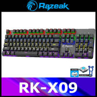 Razeak RK-X09 Panther Mechanical Gaming Keyboard Metal Blue Switch Otemu คีย์บอร์ดเกมมิ่ง