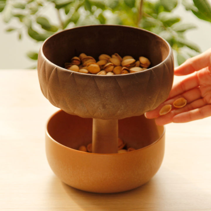 กล่องใส่ขนม-ถ้วย-ชามใส่ขนม-พร้อมฝาปิดที่สามารถใช้เป็นถ้วยได้-qualy-acorn-snack-bowl-snack-bowl-bowl-container