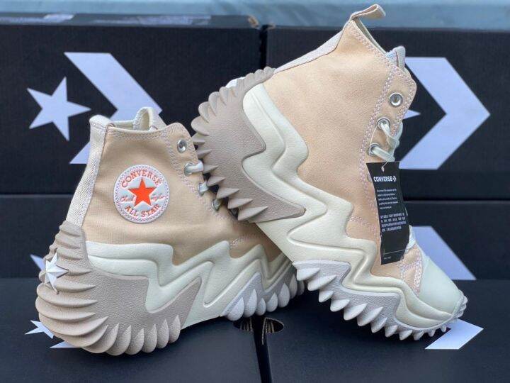 รองเท้าCONVERSE RUN STAR MOTION CANVAS PLATFORM OX BLACK ของใหม่ ของ