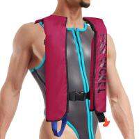 Inflatable Swimming Vest Swimming Snorkel Jacket Safety Floating Swimming Accessories Swim Jacket For Women Men Adults Unisex  Life Jackets