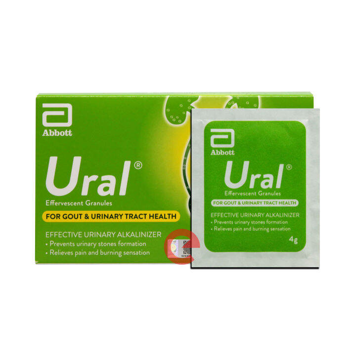 Ural Effervescent Granules 4g Sachet ( 4S / 28S ) Lemon Flavour (Sugar ...