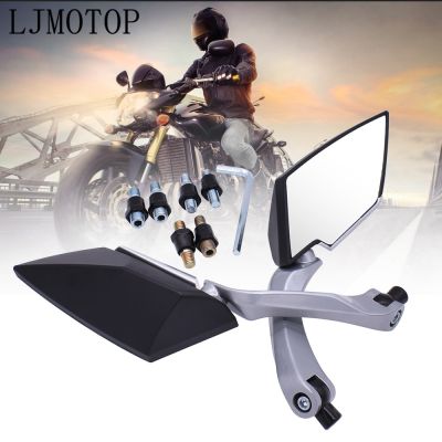 For Yamaha XJR400 MT 07 09 10 FZ 07 09 6 FAZER Motorcycle Mirror 8/10mm Scooter Electrombile Back Side Convex Mirror Universal