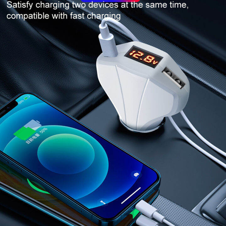 pd-usb-type-c-car-charger-fast-charger-quick-charge-3-0สำหรับ-13-samsung-a13-xiaomi-dual-usb-moible-phone-charger