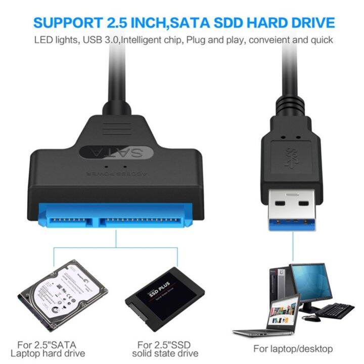 สาย-usb-sata-sata-3-ถึง-usb-3-0-2-0-อะแดปเตอร์คอมพิวเตอร์สายตัวเชื่อมต่อประเภท-c-สาย-sata-รองรับ-2-5-นิ้ว-ssd-hdd-hard-drive-kdddd