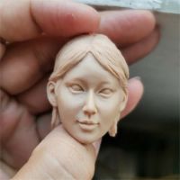 16 Scale Girl Tie หัวผม Sculpt สำหรับ12นิ้ว Action Figure ตุ๊กตา Unpainted Head Sculpt No.065