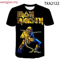 ฤดูร้อนเสื้อยืด Iron Maiden ชายแขนสั้น Eddie เสื้อยืด Cheers Fan 3D พิมพ์เสื้อยืดผู้ชายและผู้หญิง Iron Lady เสื้อยืดเสื้อยืด