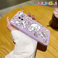 Jjlingji เคสสำหรับ Huawei Mate 10 Pro เคสลายการ์ตูนยิ้ม Cinnamoroll เคสโทรศัพท์ดีไซน์ใหม่บางแบบสร้างสรรค์ป้องกันขอบสี่เหลี่ยมเคสนิ่มเคสปลอกซิลิโคนเคสกันกระแทก