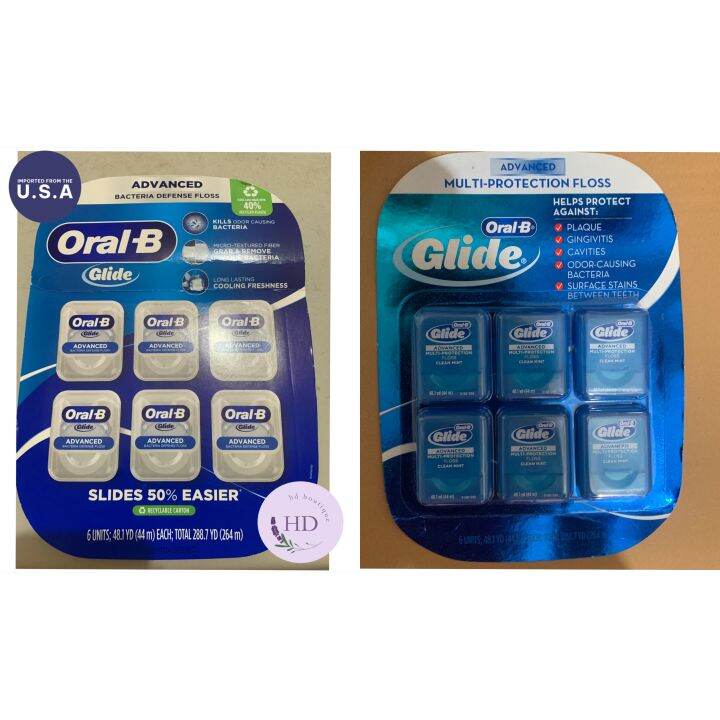 Oral-B Glide Advanced Multi-Protection And Bacteria Defense Floss ...