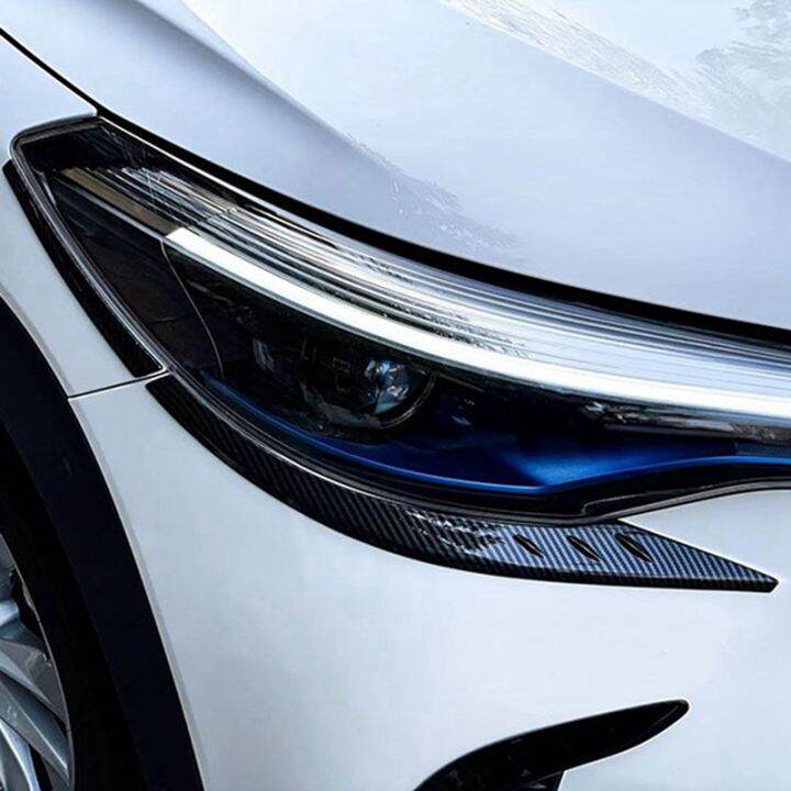 for-toyota-corolla-cross-2020-2021-2022-front-headlight-lamp-cover-garnish-strip-eyebrow-cover-trim-sticker