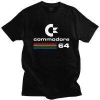 Commodore เสื้อยืดแขนสั้น ผ้าฝ้าย เข้ารูป พิมพ์ลาย 64 Amiga Computer Geek Nerd C64 สําหรับผู้ชาย  4PBK