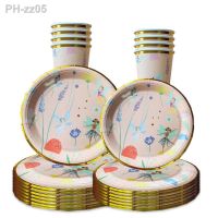 10Guests Fairy Disposabel Tableware Butterfly Goddess Plates Napkin Cups Spring Flower Princess Happy Birthday Party Decor Girl