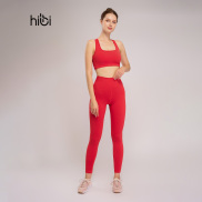 Set Đồ Tập Yoga Gym Hibi Sports H164 Kiểu Áo Cổ Vuông Đan Cột Dây Lưng