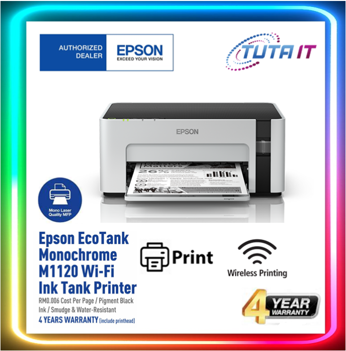 Epson Ecotank Monochrome M1120 Wi Fi Ink Tank Printer Lazada 3569