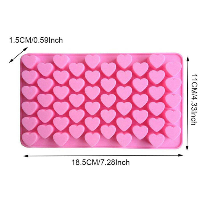55หลุม3d-น้ำแข็ง-cubetray-มินิหัวใจซิลิโคนแม่พิมพ์-diy-ช็อคโกแลต-f-ondant-แม่พิมพ์ขนมเยลลี่คุกกี้เบเกอรี่หมีเครื่องมือ