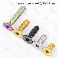 ❀ﺴ Tgou Titanium Bolt M3x6 8 10 15mm Hex Flat Head Screws for Bicycle