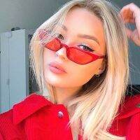 2021 Small Cat Eye Fashion Sunglasses Woman Vintage Plastic Mirror Vintage Sun Glasses Female Oculos De Sol Feminino UV400