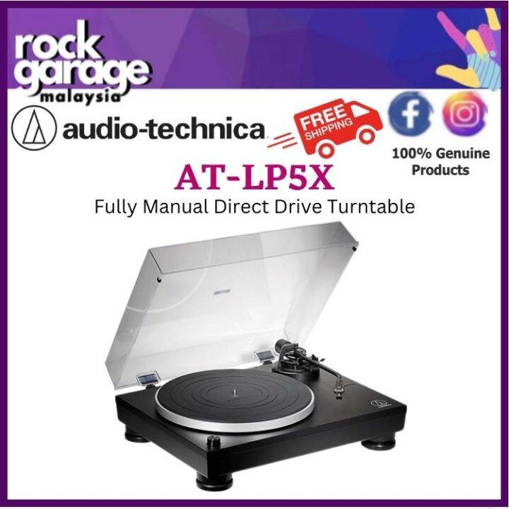Audio Technica ATLP5X Fully Manual Direct Drive Turntable (ATLP5X/AT LP5X) Lazada