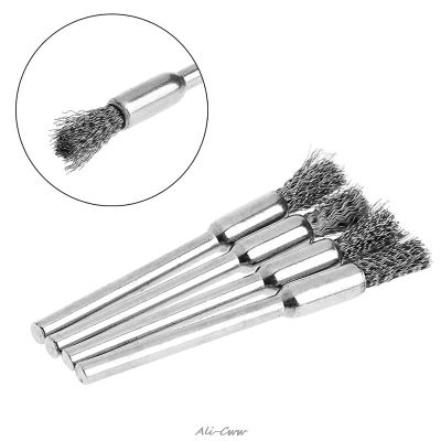 CIFbuy 4Pcs 5mm Steel Wire Brushes Polishing Wheel Brush for Tools Mini Brushed Burr Welding Metal Sur Pretreatment,Grinding
