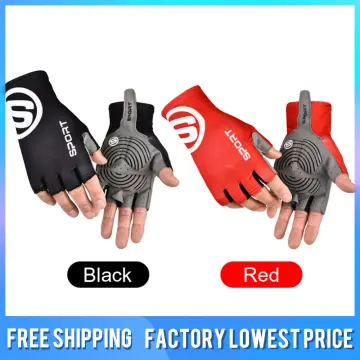 Cycling Gloves Men Half Finger Hands Protection Gloves Ice Silk