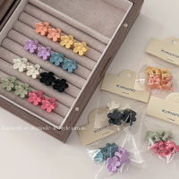 【cw】4 Cute Spliced Cream Color Series Little Flower Grip Small Size Bangs Clip Side Clip Hair Clips Hair Accessories