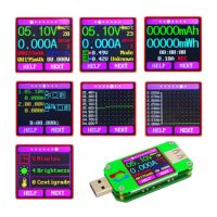 2Hz RUIDENG UM24/UM24C With Bluetooth USB 2.0 Color LCD Display Tester Voltage Current Meter 4.50-24.00V Multimeters