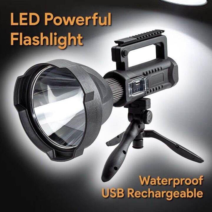 LED Super Bright Torch Light 200000 lumens Portable Rechargeable