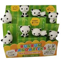 8 pcs Panda Animal Fruit Fork Castle Fruit Food Picks Bento Box Picks Cartoon Animal Food Toothpicks Bento Box Accessories