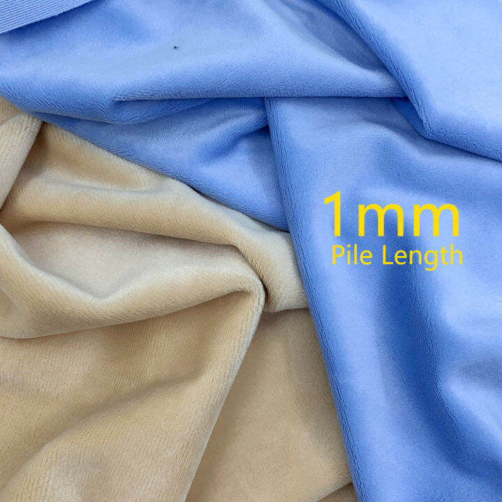 ZYFMPTEX Crystal Ultra Soft 1.5mm Short Plush Fabric DIY Plush Fabric