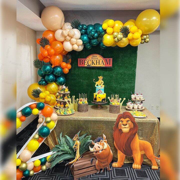 Disney Lion King Balloons Garland Arch Kit Age 1-9 Safari Jungle ...