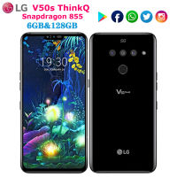 LG V50 ThinQ V500N 5G Octa Core 6.4 นิ้ว 6GB RAM 128GB ROM 16MP Triple กล้องด้านหลัง LTE ซิมเดียวลายนิ้วมือ 4000mAh Android Googles Play โทรศัพท์มือถือ