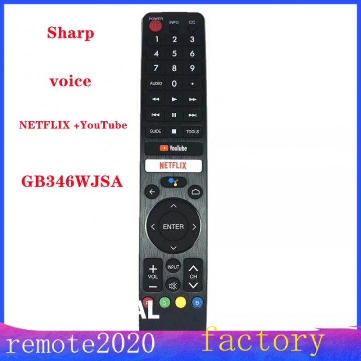 NEW GB346WJSA Sharp Voice TV Remote Control with NETFLIX YouTube