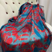 【CC】✚  Silk Scarf Luxury Handkerchief Real Shawls Neckscarf Headscarf Foulard Accessory