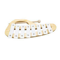 แบบพกพา8-Tone Xylophone Percussion Instrument Orff Percussion Xylophone 8แผ่นอลูมิเนียมของเล่นสำหรับเด็ก