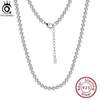 ORSA JEWELS 925 Sterling Silver Womens 2.5/3.0mm Cubic Zirconia Bezel-Set Tennis Chain Necklace for Women Tennis Jewelry SC51