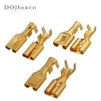 Brass Gilded 7.8mm Crimp Terminal Cold Press Plug In Cold Crimping Connector DJ625-7.8X0.8C DJ623-E7.8X0.8 For Car