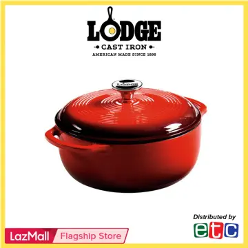 Lodge EC6D38 6 Qt. Lagoon Enameled Cast Iron Dutch Oven